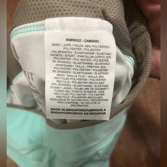 Nike Dri-FIT Gray and Aqua Athletic Skort Size S - Picture 6 of 9